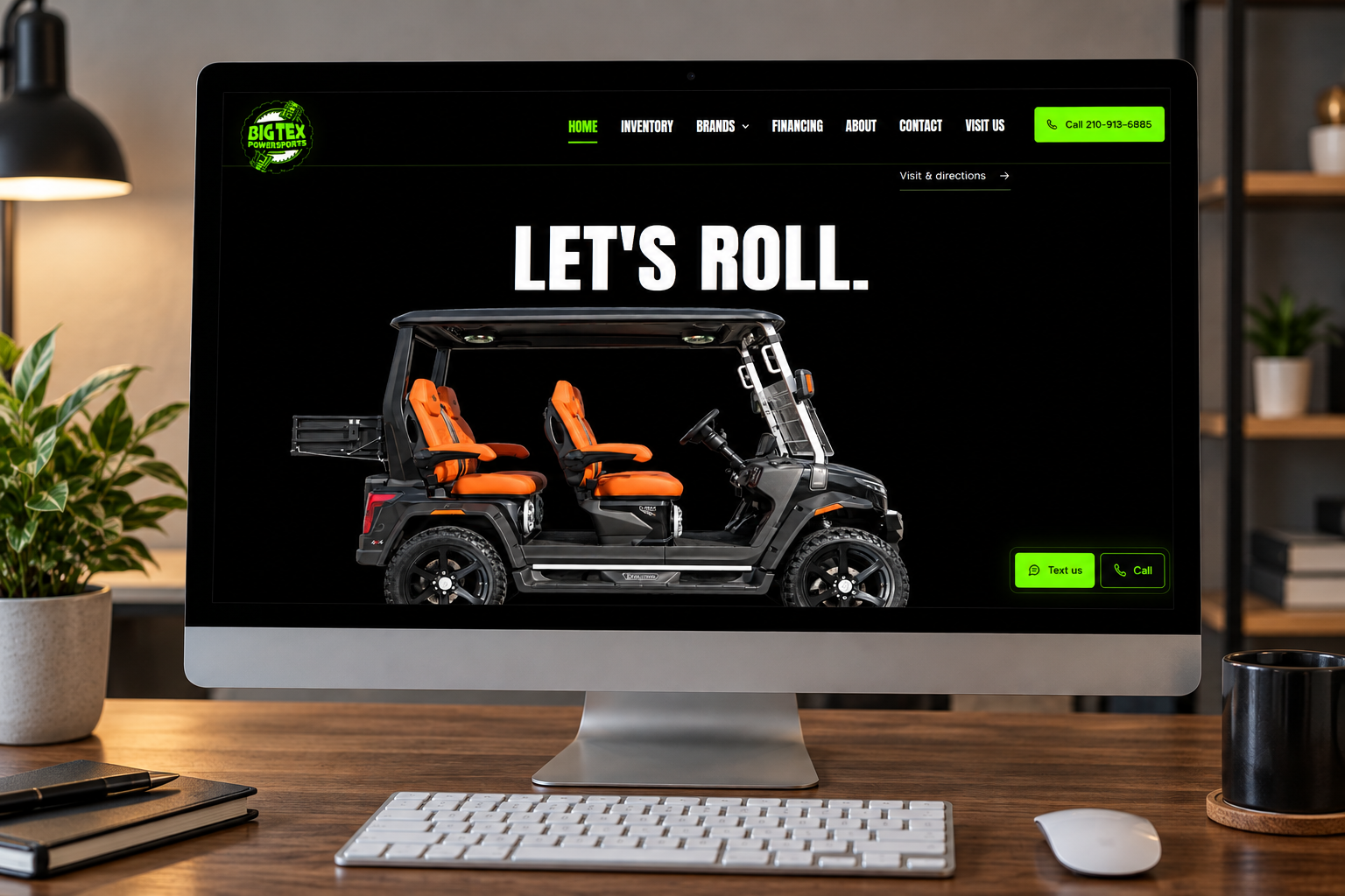 Big Tex Powersports website mockup