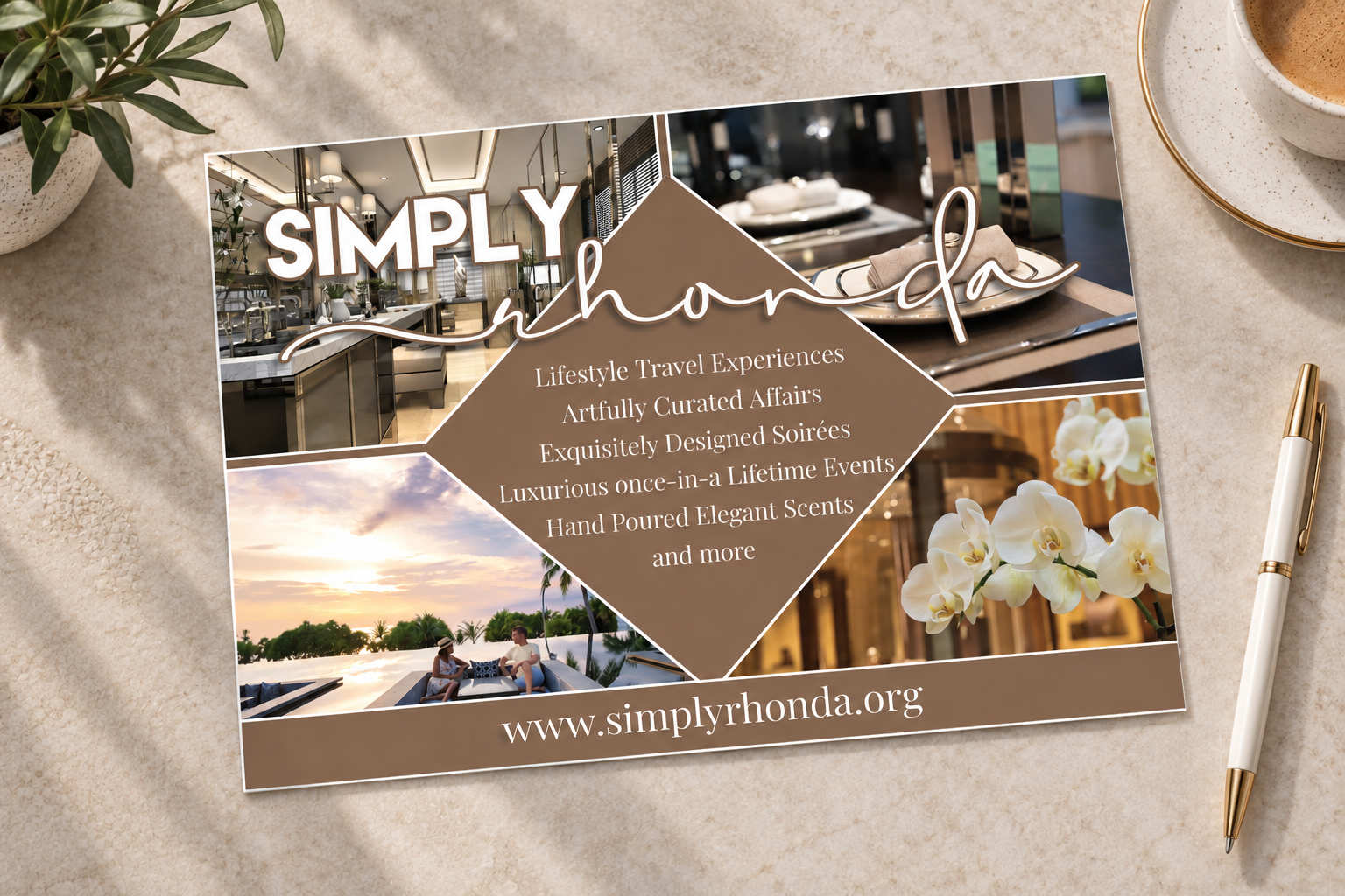 Simply Rhonda flyer back printed by Adwebvertising