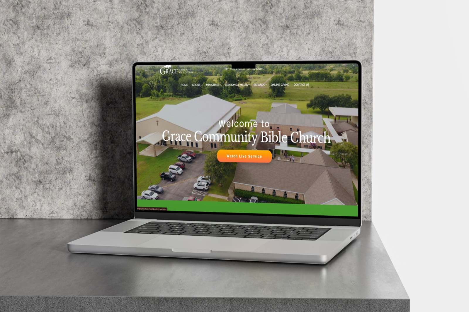 Grace Community Bible Church website mockup