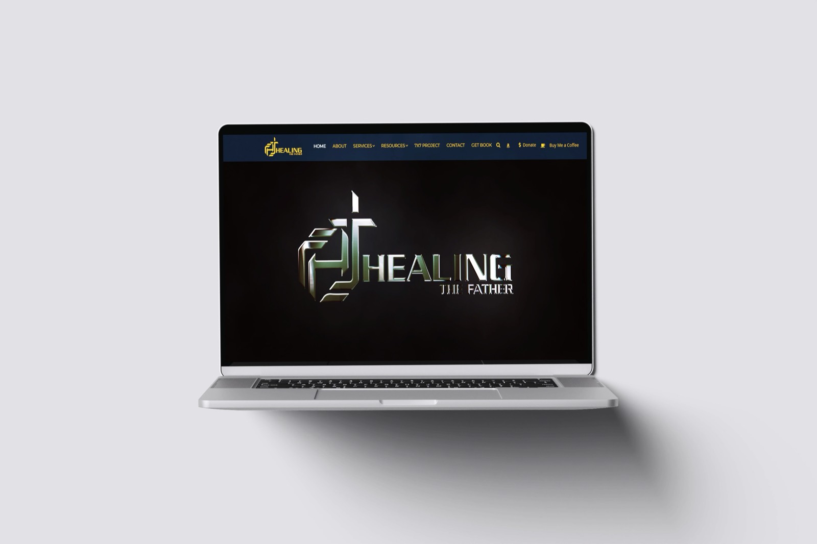 Healing the Father website mockup
