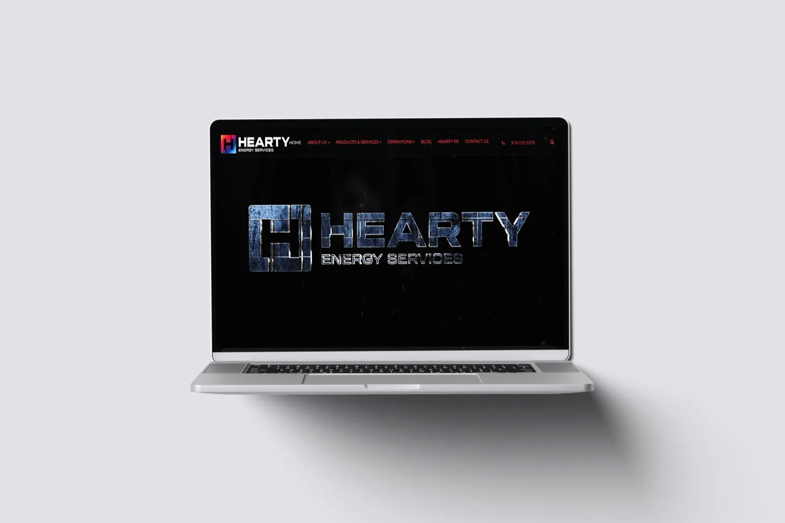 Hearty Energy Services website mockup