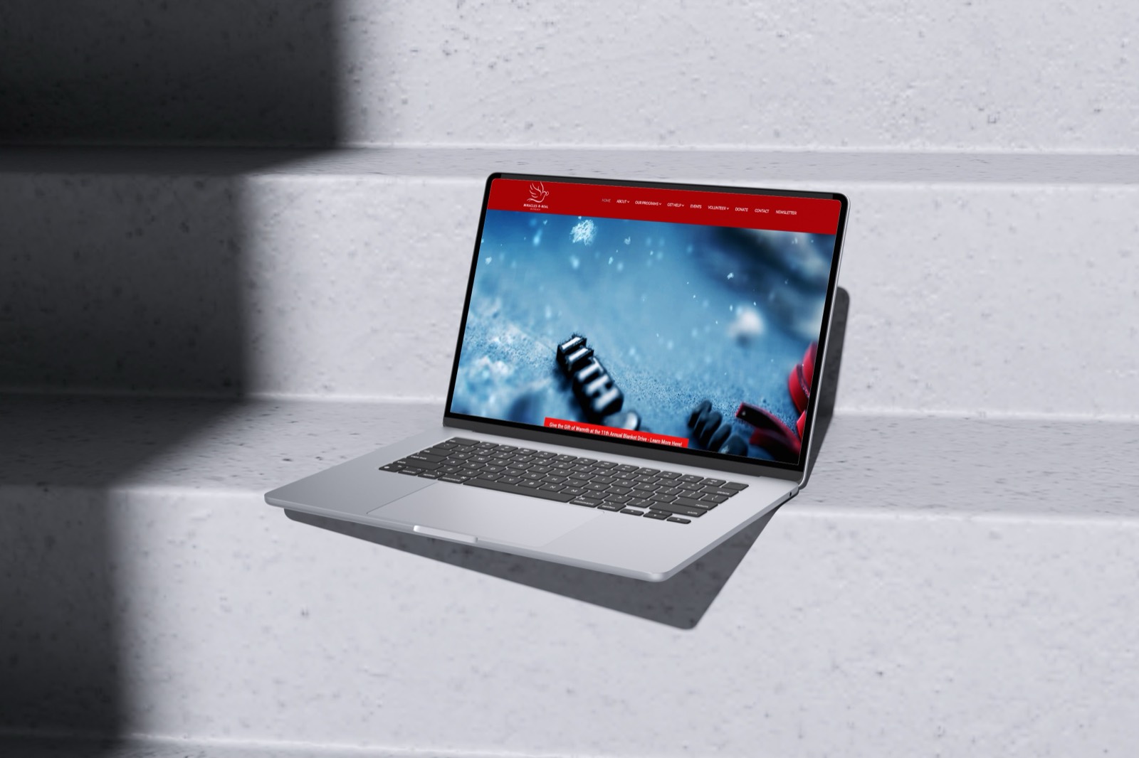 Miracles R Real Outreach website mockup