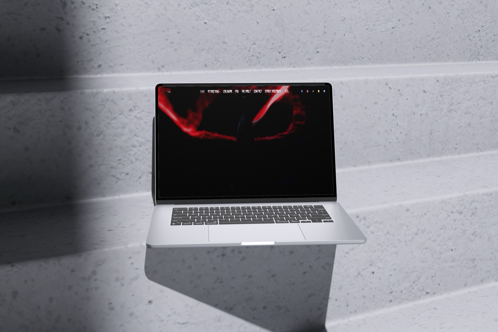 Redrum website mockup