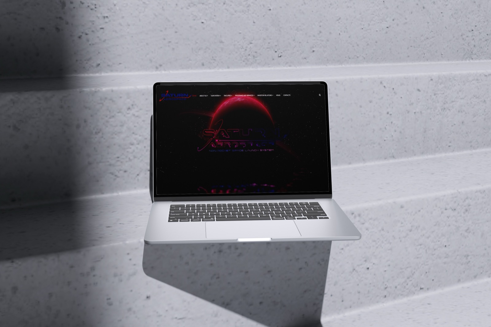 Saturn Aerospace website mockup