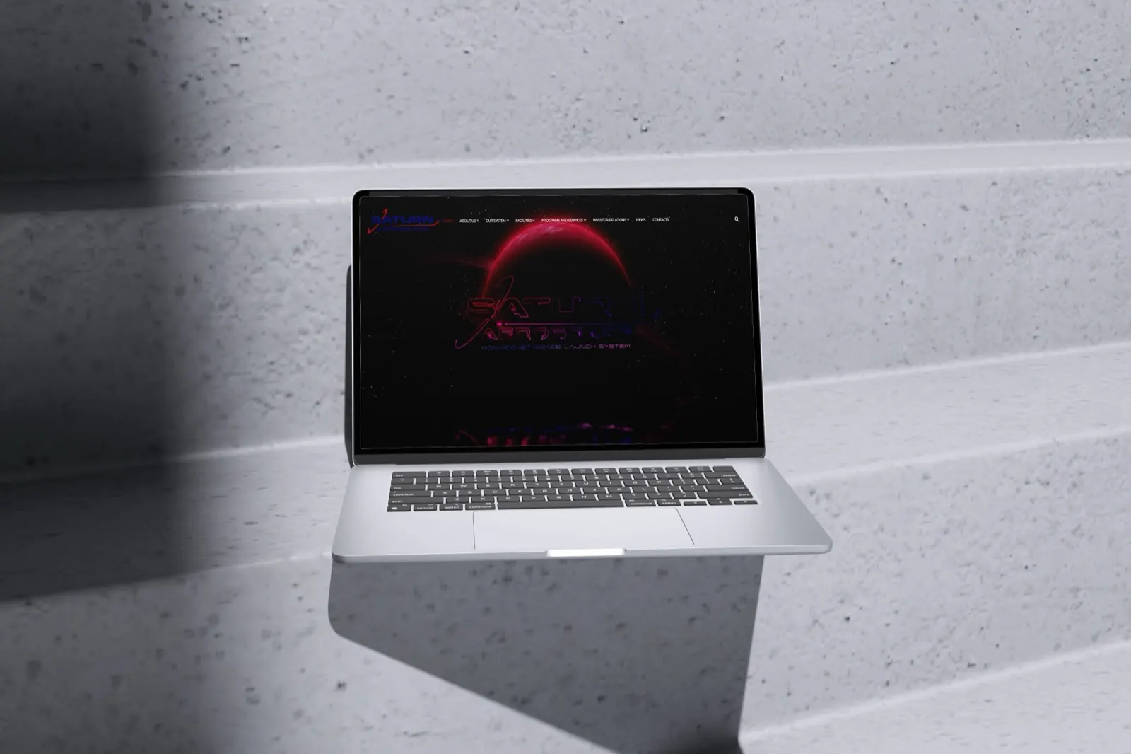 Saturn Aerospace website mockup