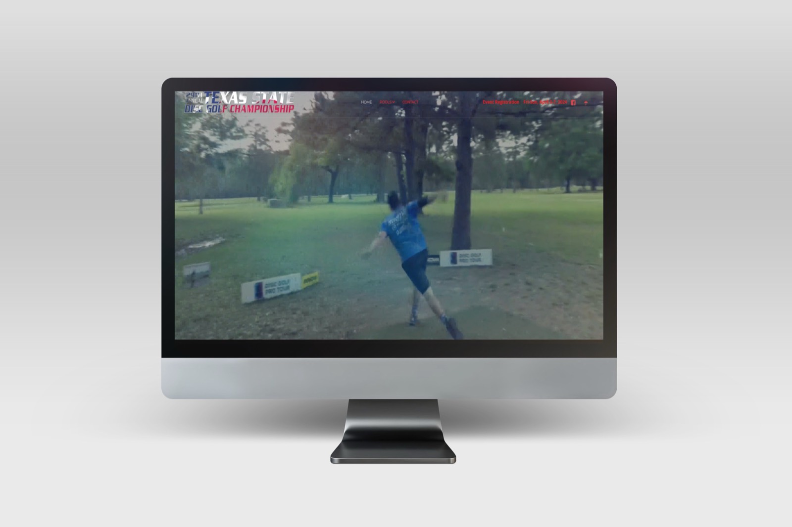 Texas State Disc Golf Championships website mockup