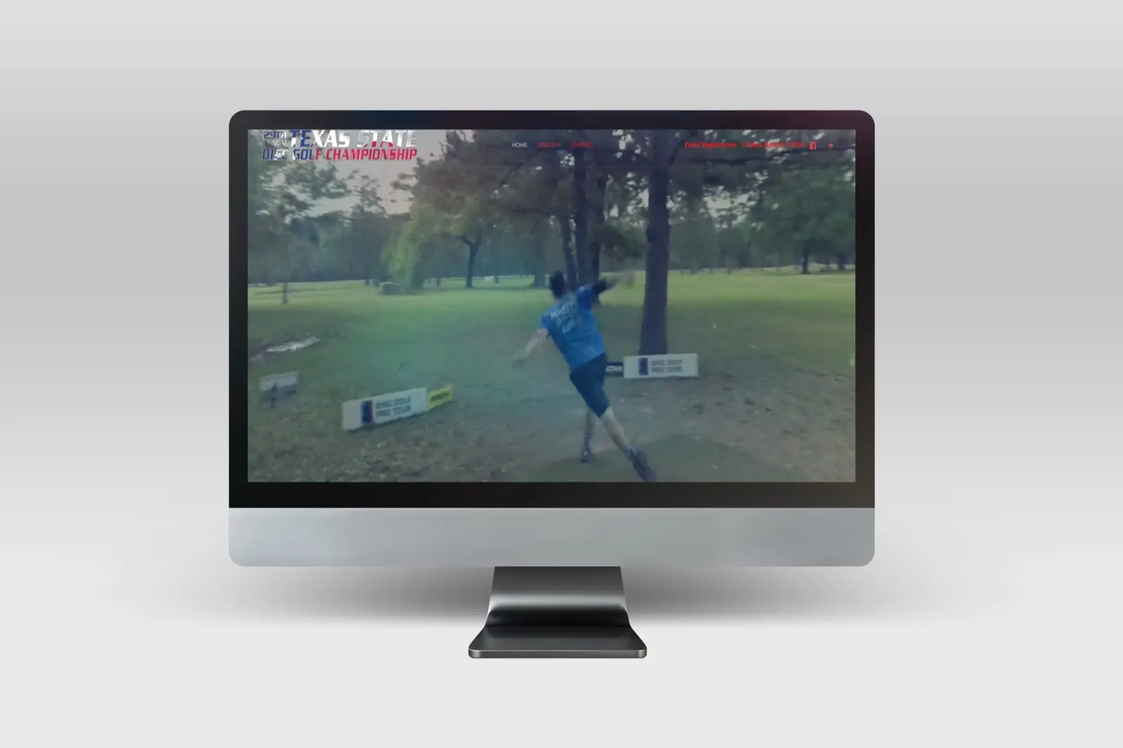 Texas State Disc Golf Championships website mockup