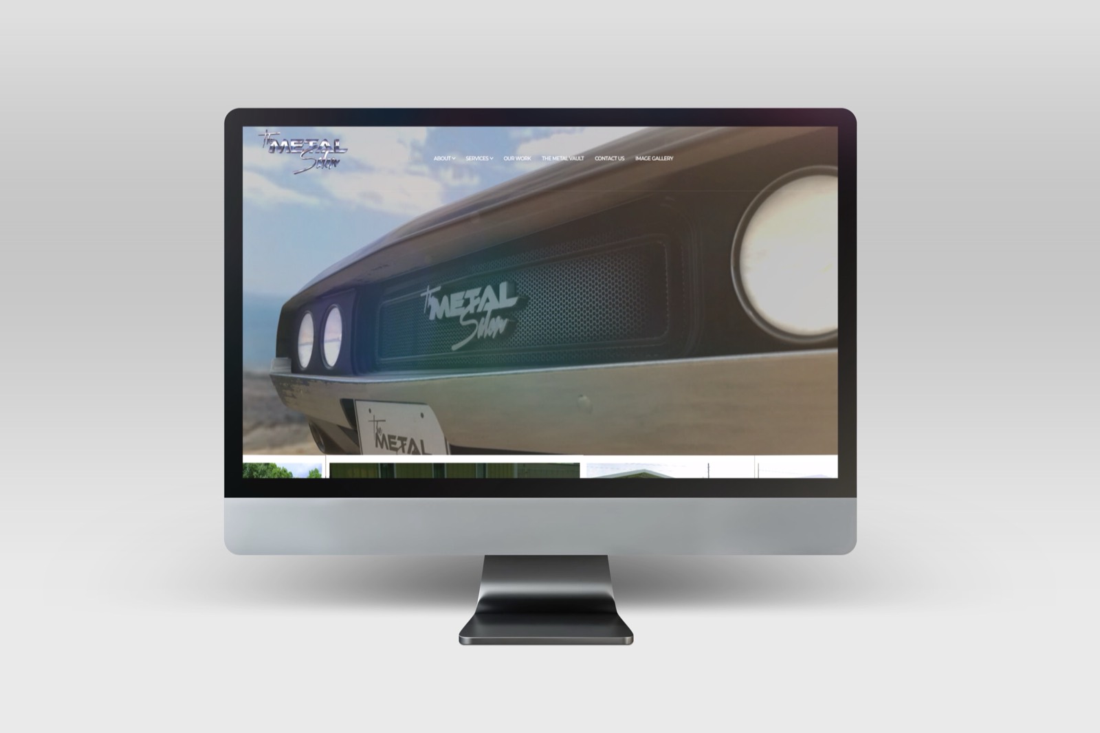 The Metal Salon website mockup