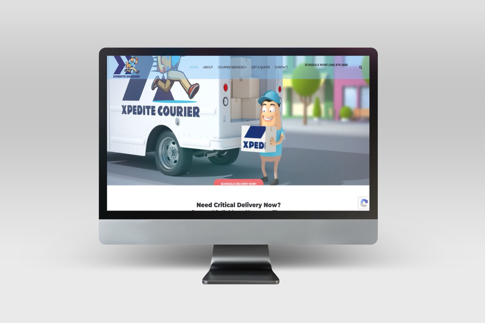 Xpedite Courier website mockup